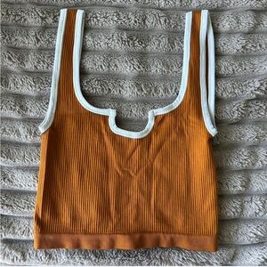 Urban Outfitters Burnt Orange Ribbed Top